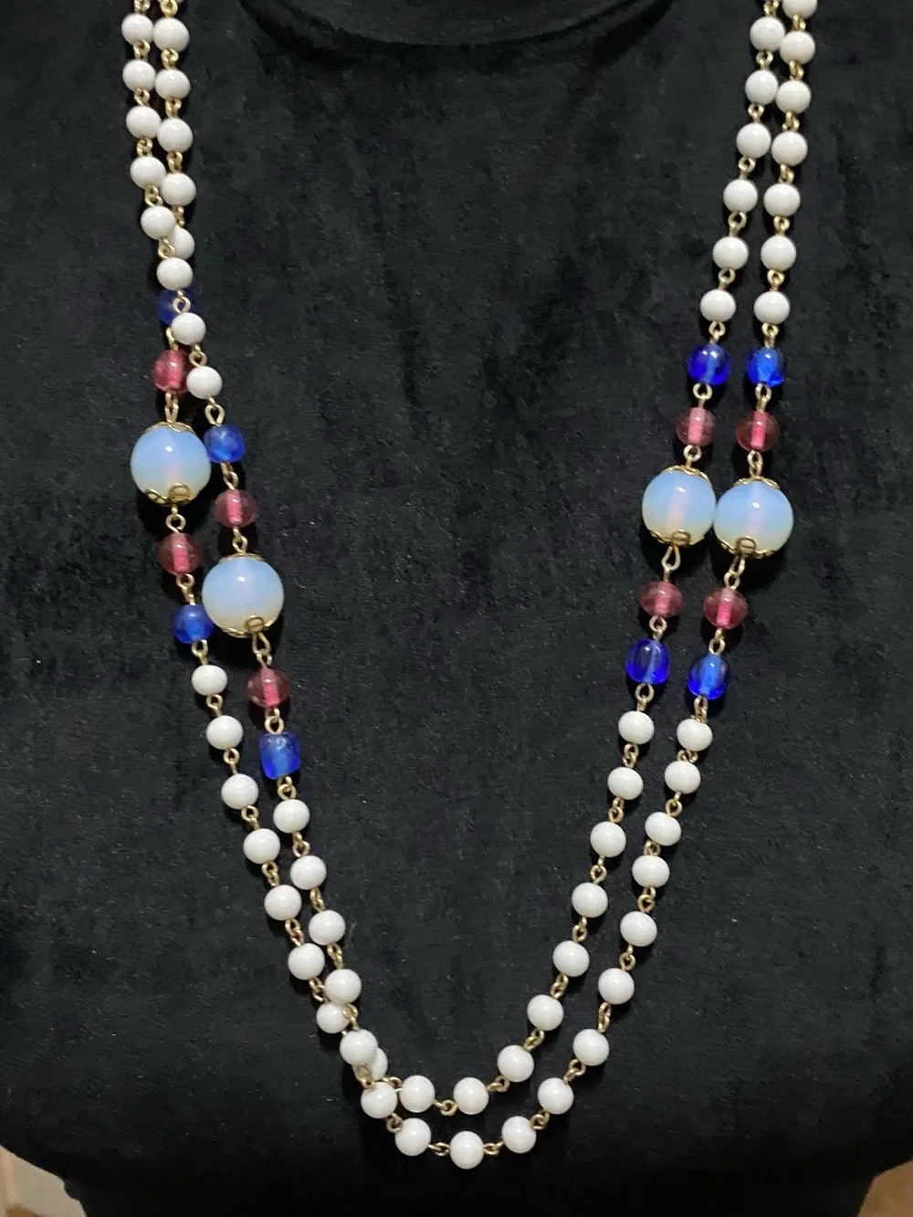 Coro Vintage Flapper Sautoir Beaded Necklace